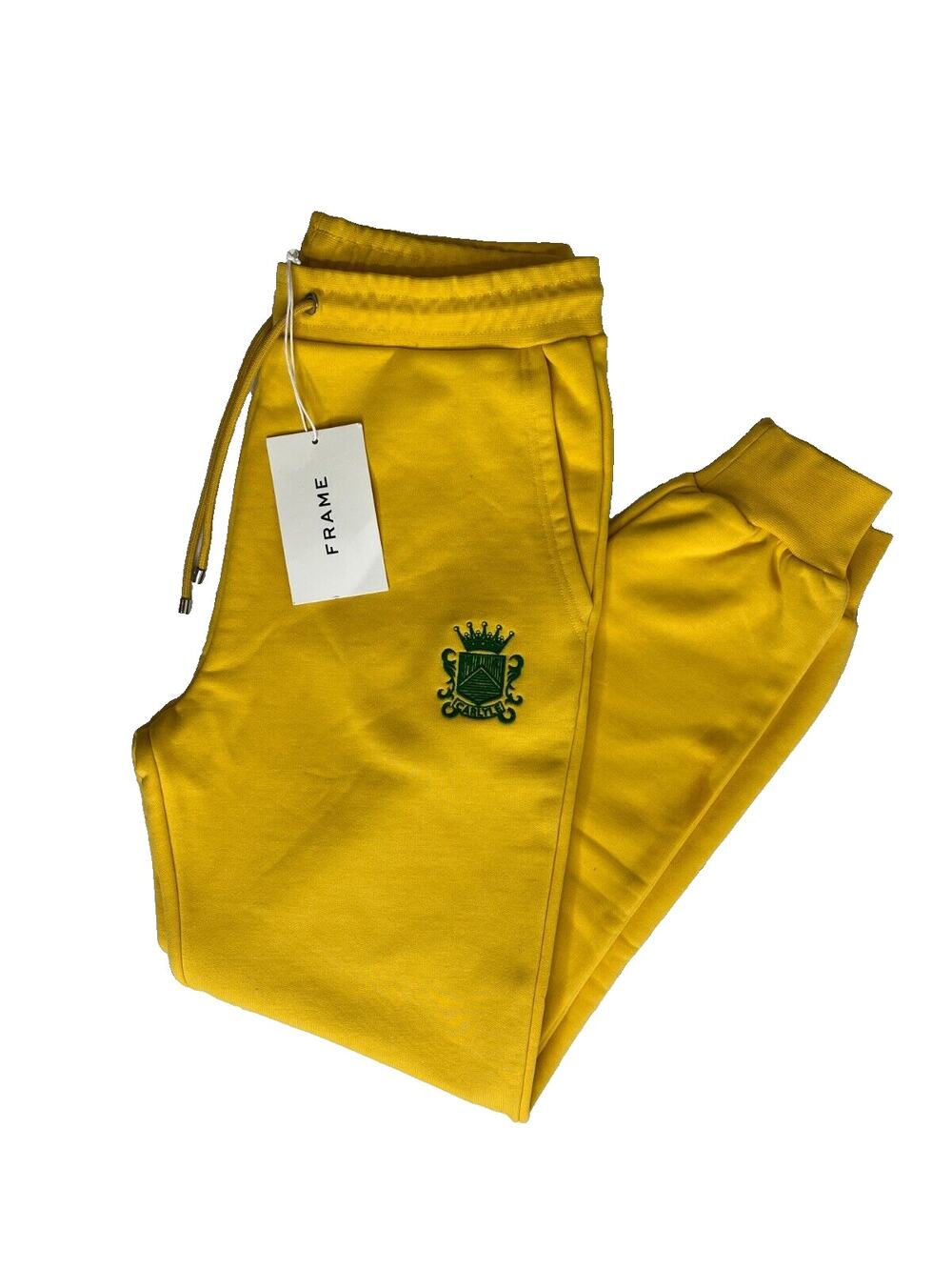 1-90 FRAME Women's NWT $248 Carlyle Sweat Pants Daffodil-Yellow Small
